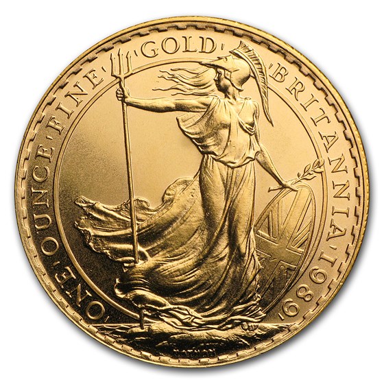 1989 Great Britain 1 oz Gold Britannia BU 1989 Great Britain 1 oz Gold Britannia BU