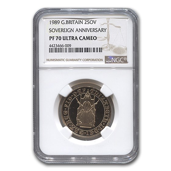 1989 Great Britain Gold 2 Sovereign PF-70 NGC 1989 Great Britain Gold 2 Sovereign PF-70 NGC