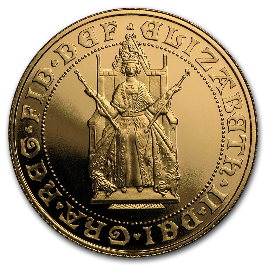1989 Great Britain Gold Double Sovereign Proof (500th Anniv)