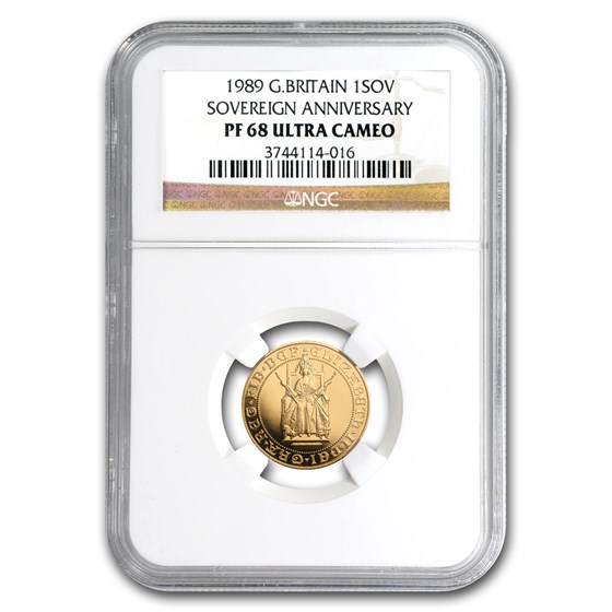 1989 Great Britain Gold Sovereign 500th Anniv PF-68 NGC 1989 Great Britain Gold Sovereign 500th Anniv PF-68 NGC