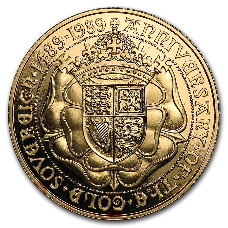 1989 Great Britain Gold Sovereign Proof (500th Anniv)