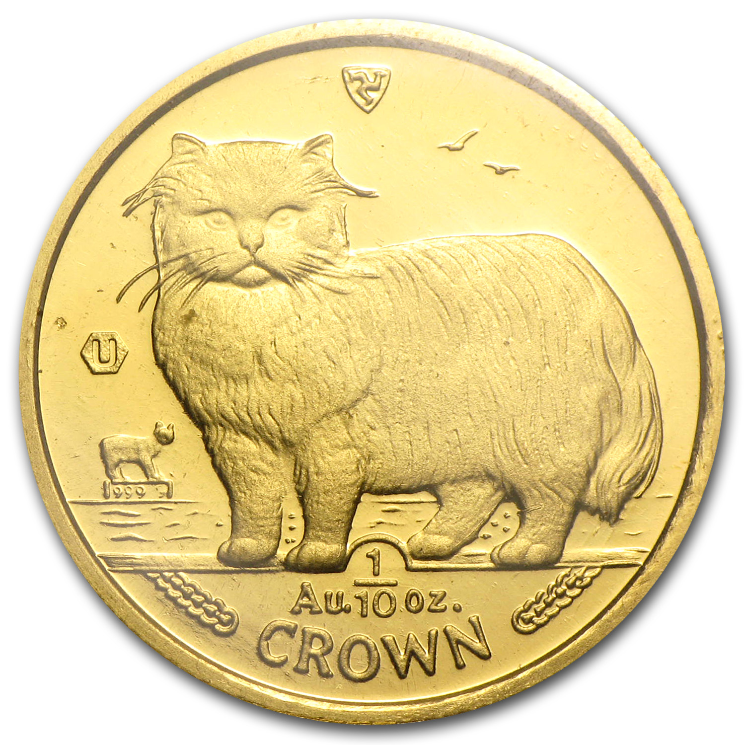 Buy 1989 Isle of Man 1/10 oz Gold Persian Cat | APMEX