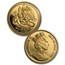1989 Isle of Man Gold Angel Set (w/box and COA)