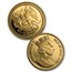 1989 Isle of Man Gold Angel Set (w/box and COA)