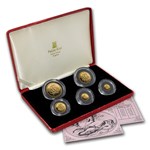 1989 Isle of Man Gold Angel Set (w/box and COA)