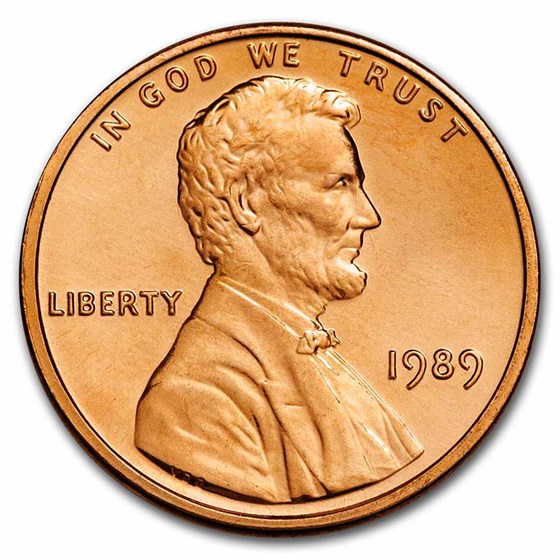 1989 Lincoln Cent BU (Red) 1989 Lincoln Cent BU (Red)