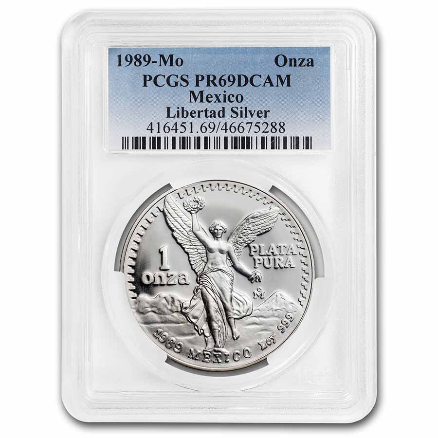 Buy 1989 Mexico 1 oz Proof Silver Libertad PR-69 PCGS | APMEX