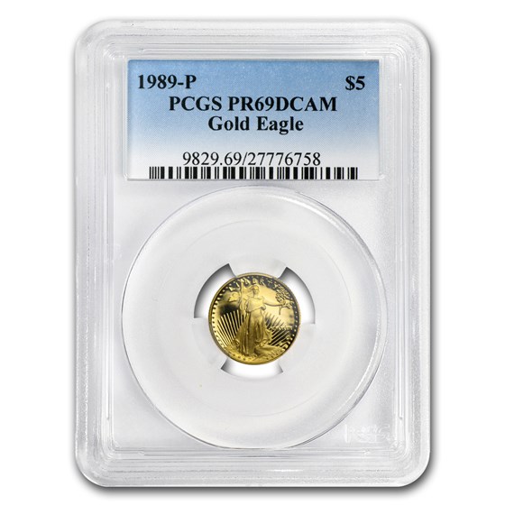 1989-P 1/10 oz Proof American Gold Eagle PR-69 DCAM PCGS 1989-P 1/10 oz Proof American Gold Eagle PR-69 DCAM PCGS