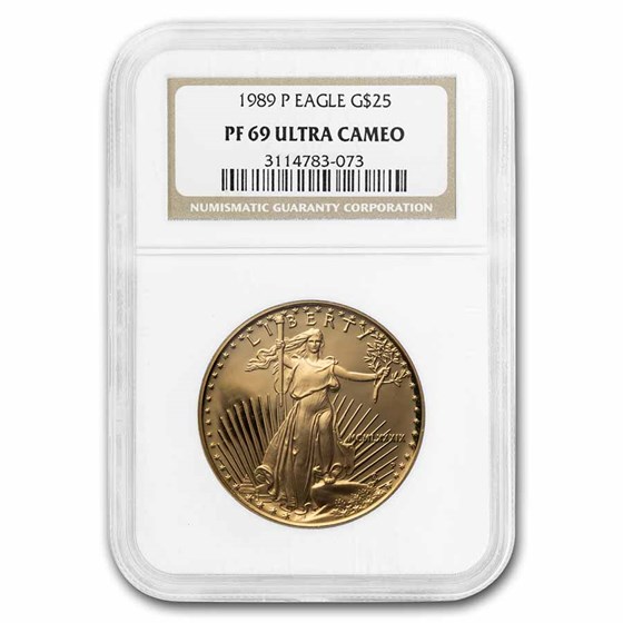 1989-P 1/2 oz Proof American Gold Eagle PF-69 NGC 1989-P 1/2 oz Proof American Gold Eagle PF-69 NGC