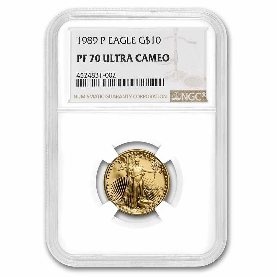 1989-P 1/4 oz Proof American Gold Eagle PF-70 UCAM NGC