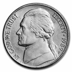 1989-P Jefferson Nickel 40-Coin Roll BU