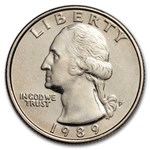 1989-P Washington Quarter 40-Coin Roll BU