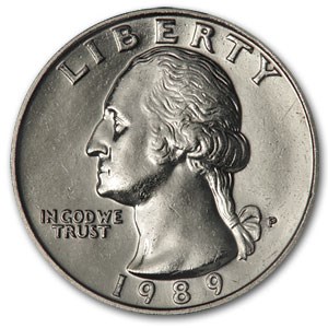 1989-P Washington Quarter BU 1989-P Washington Quarter BU