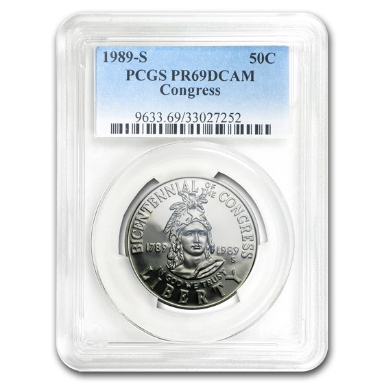 1989-S Congressional 1/2 Dollar Clad Commem PR-69 PCGS 1989-S Congressional 1/2 Dollar Clad Commem PR-69 PCGS
