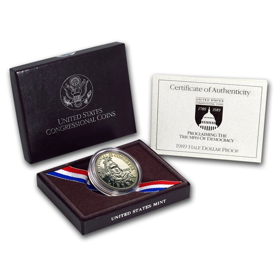 1989-S Congressional 1/2 Dollar Clad Commem Proof (w/Box & COA) 1989-S Congressional 1/2 Dollar Clad Commem Proof (w/Box & COA)