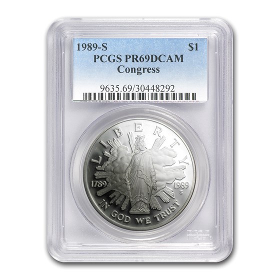 1989-S Congressional $1 Silver Commem PR-69 PCGS 1989-S Congressional $1 Silver Commem PR-69 PCGS