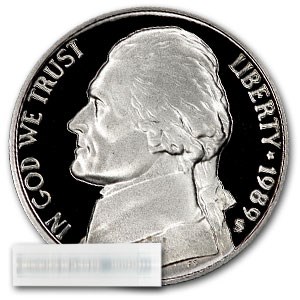 1989-S Jefferson Nickel 40-Coin Roll Proof 1989-S Jefferson Nickel 40-Coin Roll Proof