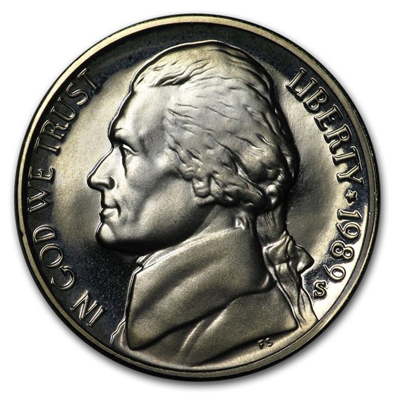 1989-S Jefferson Nickel Gem Proof 1989-S Jefferson Nickel Gem Proof