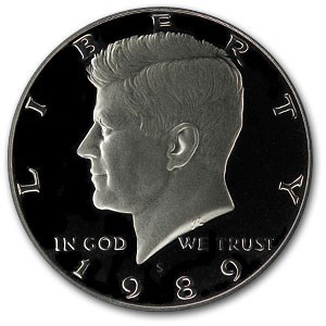 1989-S Kennedy Half Dollar Gem Proof 1989-S Kennedy Half Dollar Gem Proof