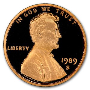 1989-S Lincoln Cent Gem Proof (Red)