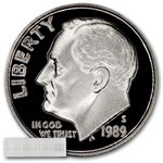 1989-S Roosevelt Dime 50-Coin Roll Proof