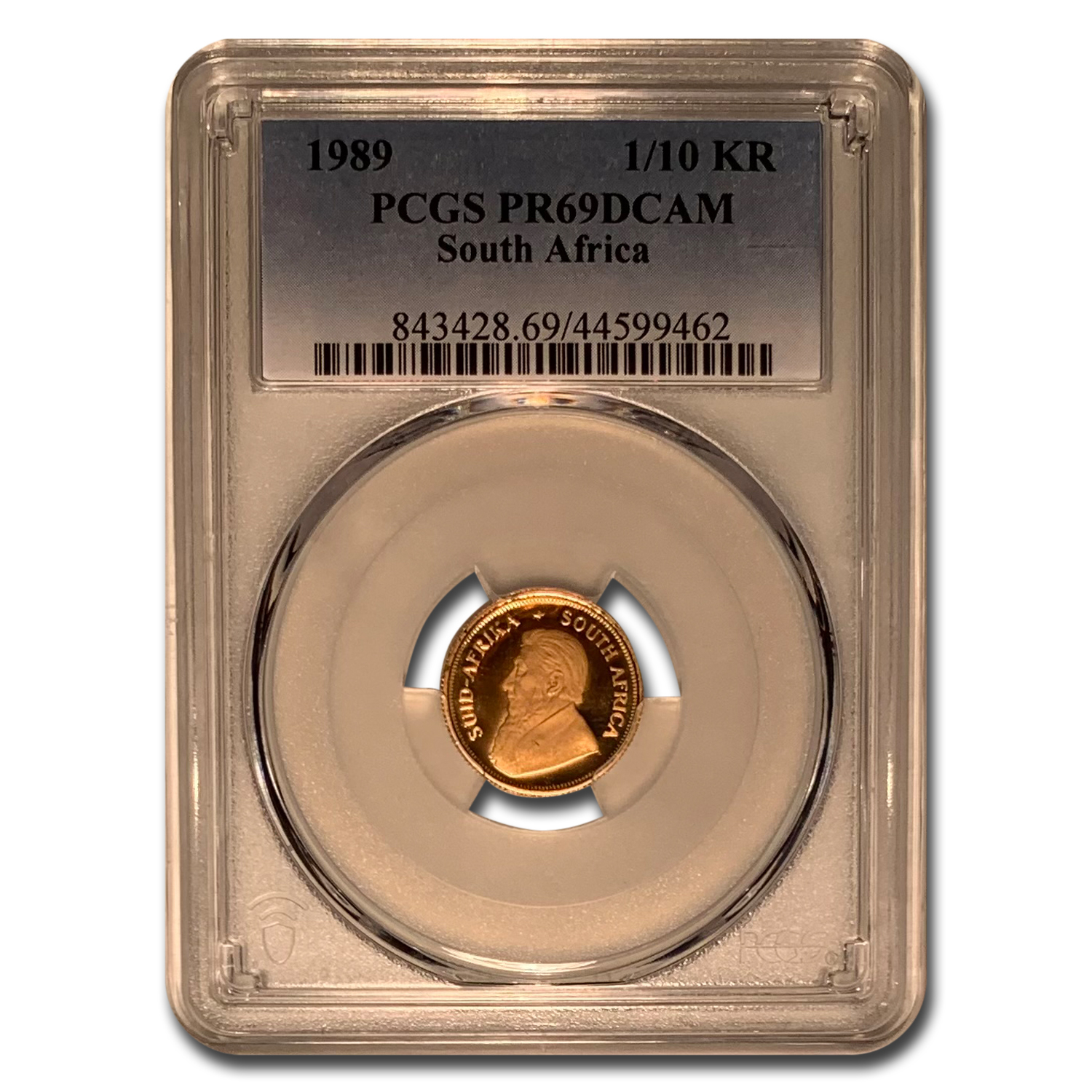 1989 South Africa 1/10 oz Gold Krugerrand PR-69 DCAM PCGS