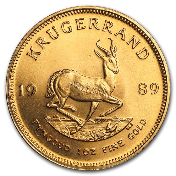 1989 South Africa 1 oz Gold Krugerrand BU 1989 South Africa 1 oz Gold Krugerrand BU