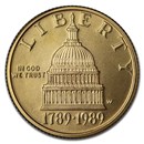 1989-W Gold $5 Commem Congressional BU (Capsule Only)