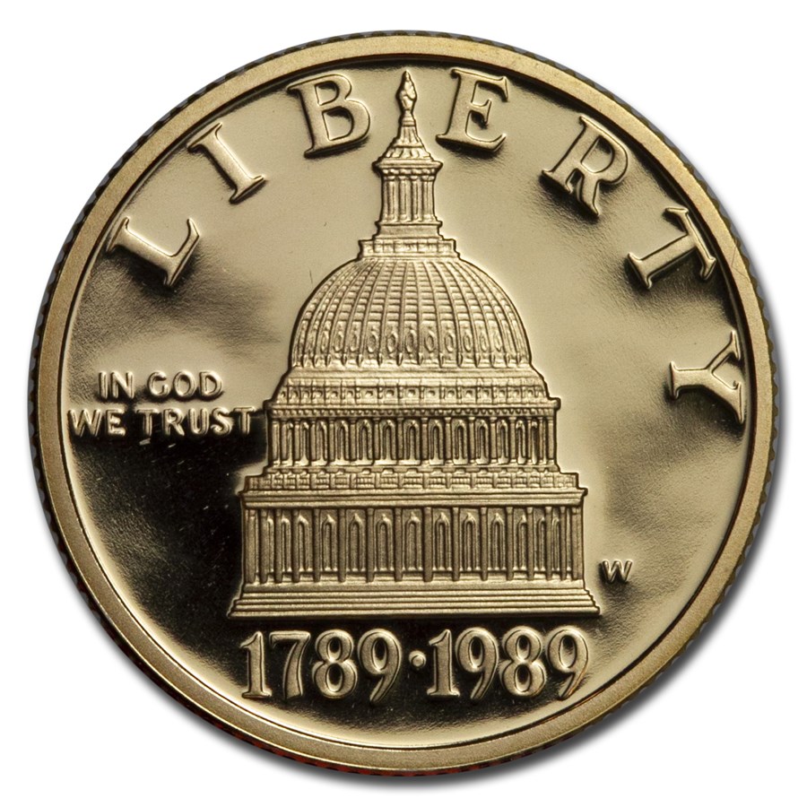 1989-W Gold $5 Commem Congressional Proof (Capsule Only)
