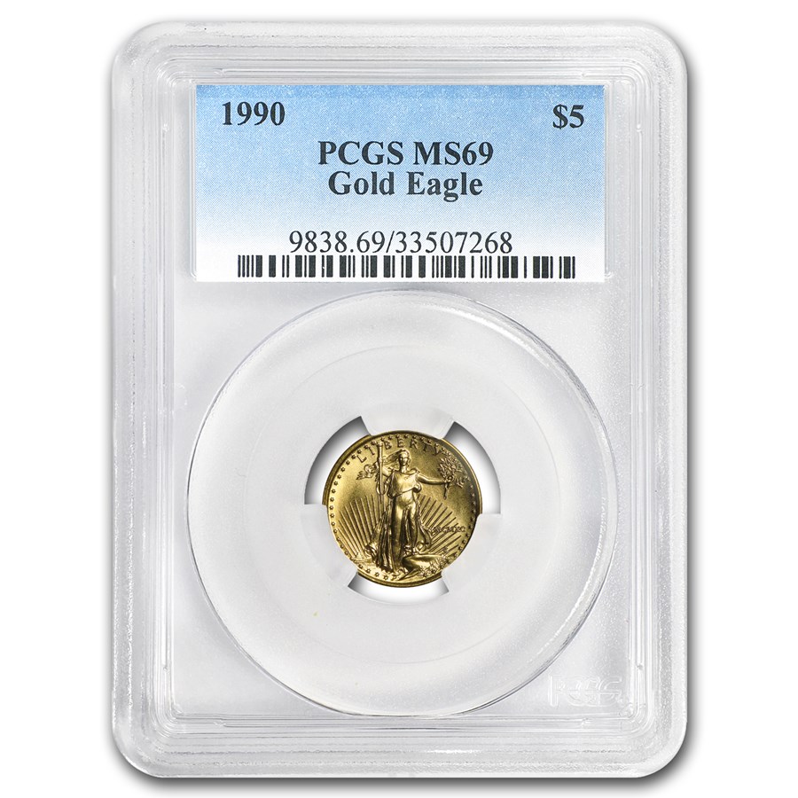 1990 1/10 oz American Gold Eagle MS-69 PCGS