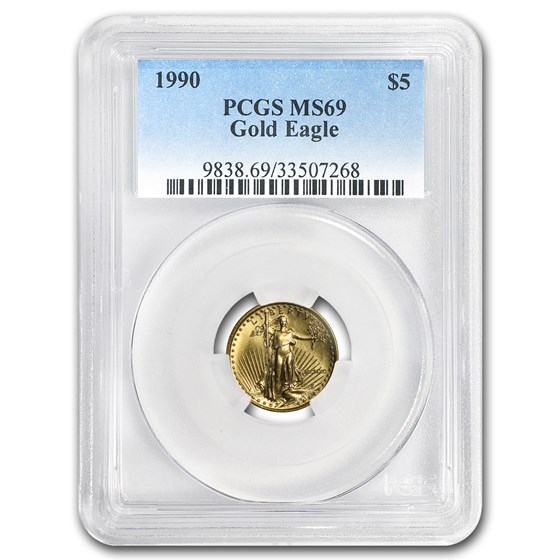 1990 1/10 oz American Gold Eagle MS-69 PCGS 1990 1/10 oz American Gold Eagle MS-69 PCGS