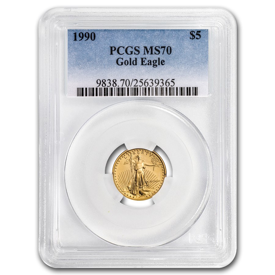 1990 1/10 oz American Gold Eagle MS-70 PCGS