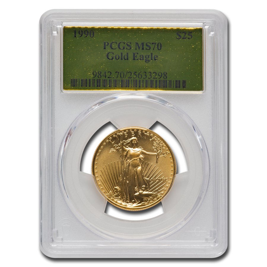 1990 1/2 oz American Gold Eagle MS-70 PCGS (Gold Label)