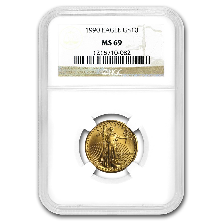 1990 1/4 oz American Gold Eagle MS-69 NGC