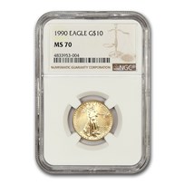 1990 1/4 oz American Gold Eagle MS-70 NGC