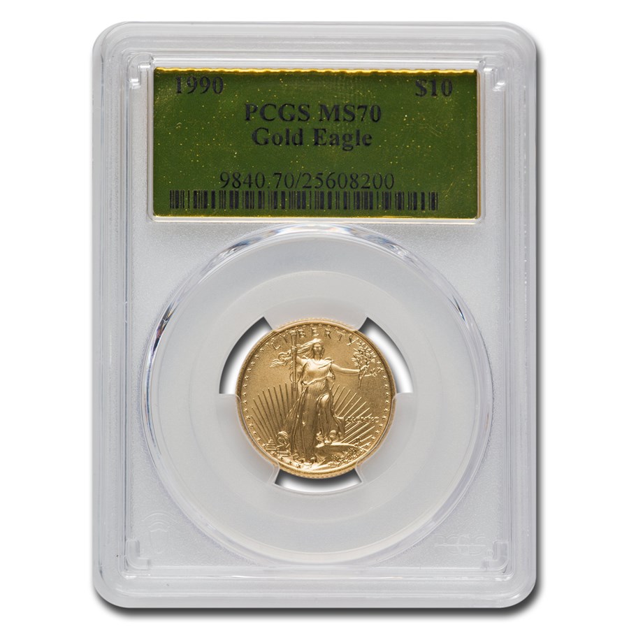 1990 1/4 oz American Gold Eagle MS-70 PCGS (Gold Label)