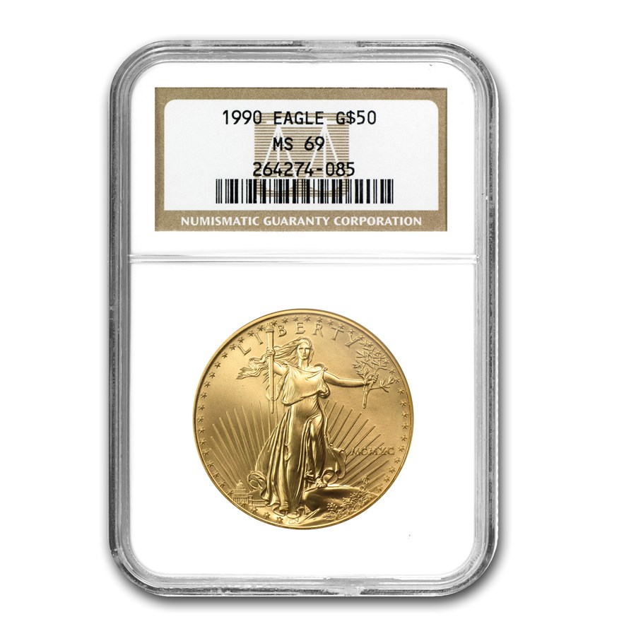 1990 1 oz American Gold Eagle MS-69 NGC