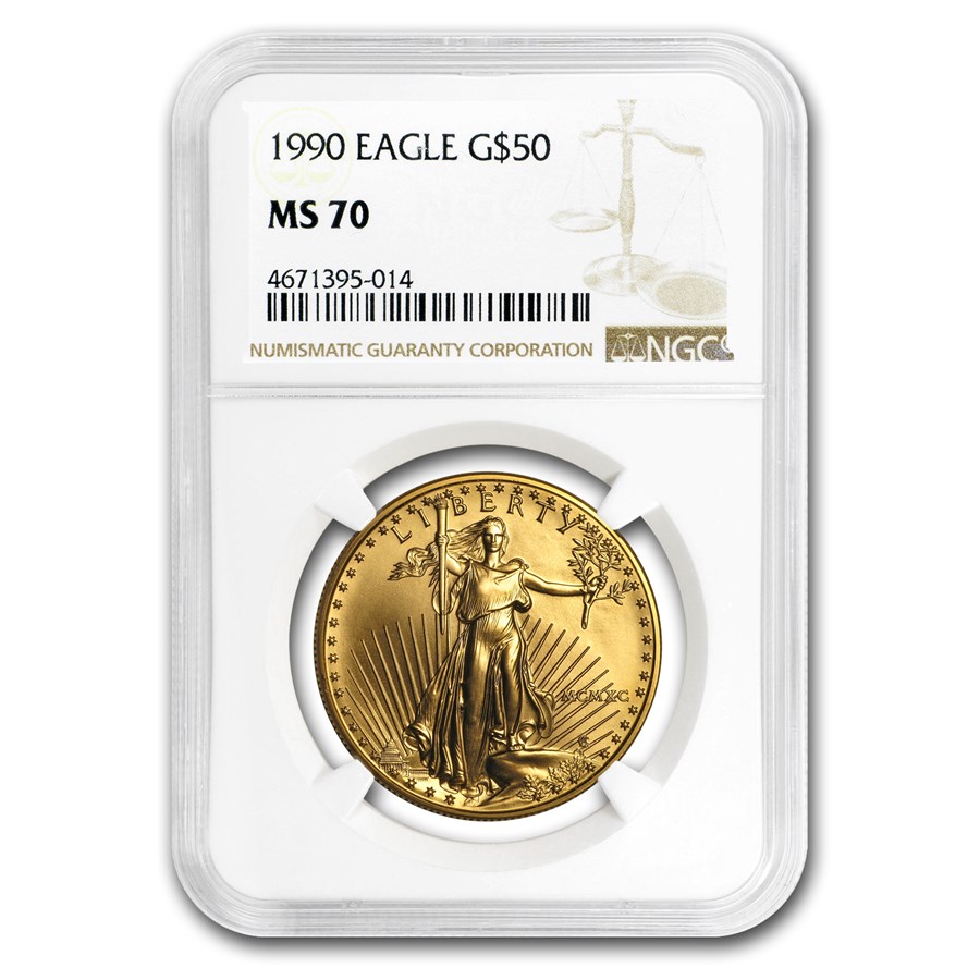 1990 1 oz American Gold Eagle MS-70 NGC