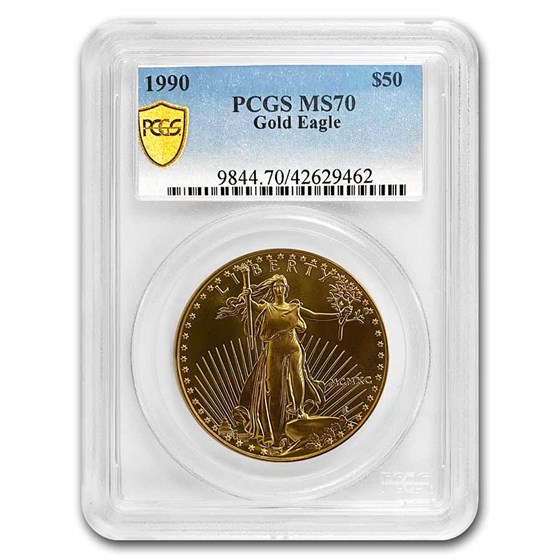 1990 1 oz American Gold Eagle MS-70 PCGS 1990 1 oz American Gold Eagle MS-70 PCGS