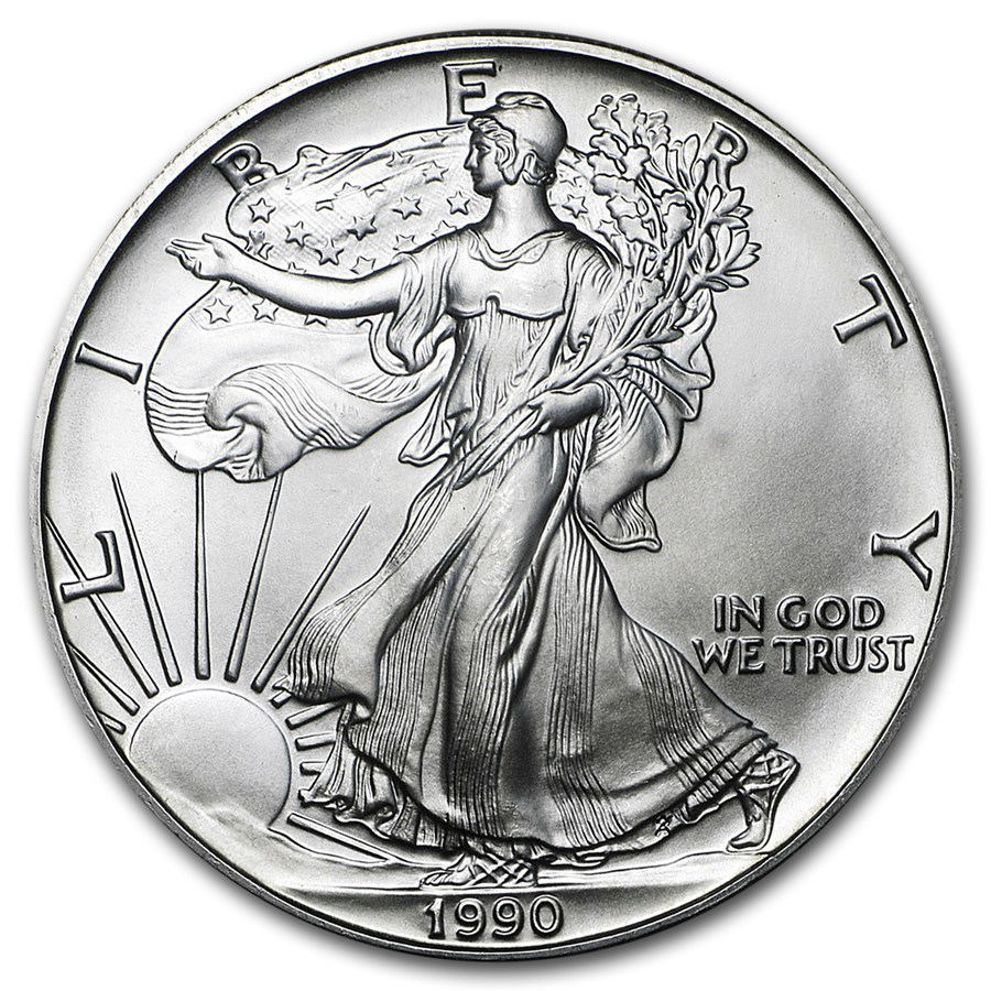 1990 1 oz American Silver Eagle BU