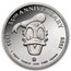 1990 1 oz Silver - Donald Duck - Media Duck w/Box & COA