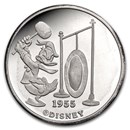 1990 1 oz Silver - Donald Duck - Media Duck w/Box & COA