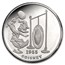 1990 1 oz Silver - Donald Duck - Media Duck w/Box & COA