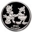 1990 1 oz Silver - Donald Duck - Personality Plus w/Box & COA