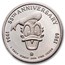 1990 1 oz Silver - Donald Duck - Professor of Fun w/Box & COA