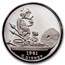 1990 1 oz Silver - Donald Duck - Professor of Fun w/Box & COA
