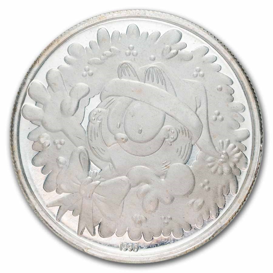 1990 1 oz Silver Proof Round - Garfield (SilverTowne)