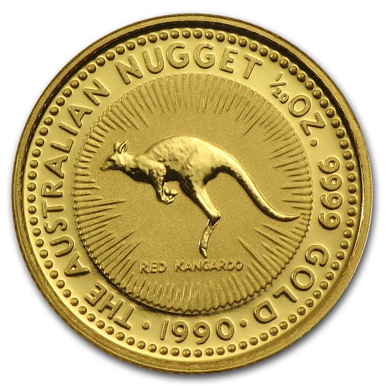 1990 Australia 1/20 oz Gold Nugget 1990 Australia 1/20 oz Gold Nugget