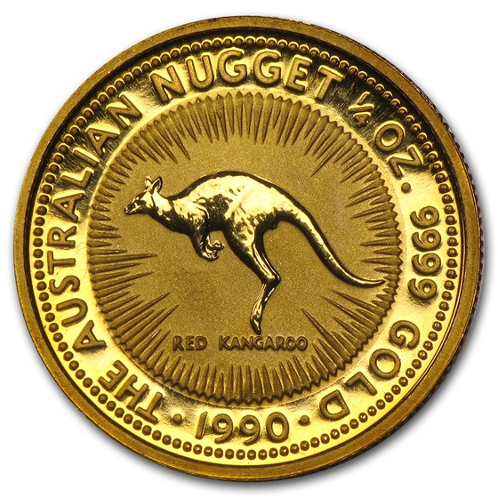 1990 Australia 1/4 oz Gold Nugget BU 1990 Australia 1/4 oz Gold Nugget BU