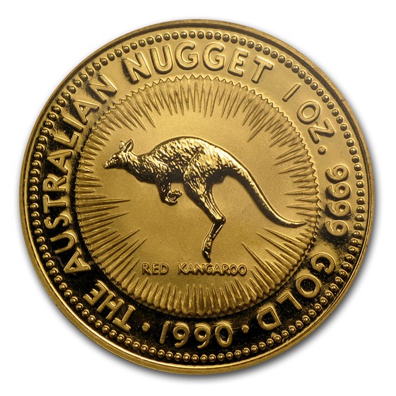 1990 Australia 1 oz Gold Nugget BU 1990 Australia 1 oz Gold Nugget BU